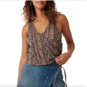 Free People Summer Bloom‎ Your Twisted Tank Top Women's Size Small Boho Floral